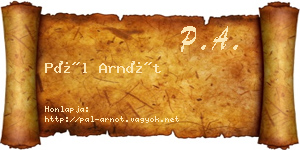 Pál Arnót névjegykártya